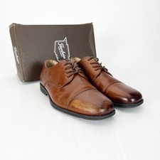 Florsheim Reveal Cap Toe Jr Oxford Cognac Dress Shoes Youth Boys 3.5 M