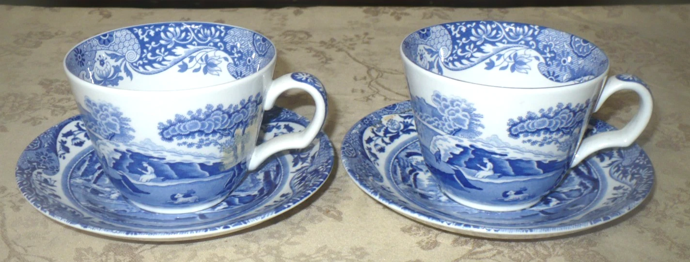 Spode Blue Italian Cup & Saucer - Thumbnail 2