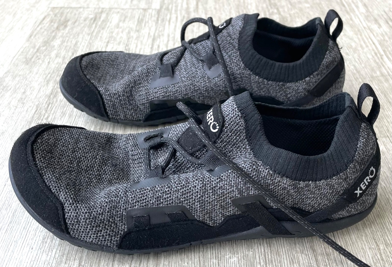 Xero Oswego Men's Size 8 Womens 9.5 Barefoot Minimalist Running Shoes Gray Black