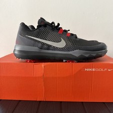 Nike TW 2015 Golf Shoes Men’s 10.5 Black Red Tiger Woods 704884-001