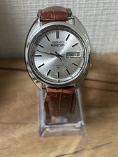 SEIKO 5 ACTUS Vintage 1970s Automatic 21 Jewels Day-Date Silver Dial Men's Watch