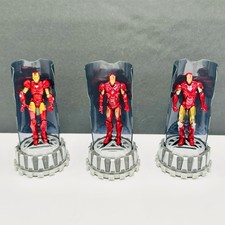 Marvel Universe Lot of 3 Iron Man Figures Mixed With Light-Up Bases Mark iV