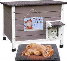 Cozy Insulated Outdoor Cat House - Weatherproof Shelter for Cats
