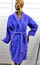 Versace Purple Embroidered Bathrobe with Belt Italy sz M