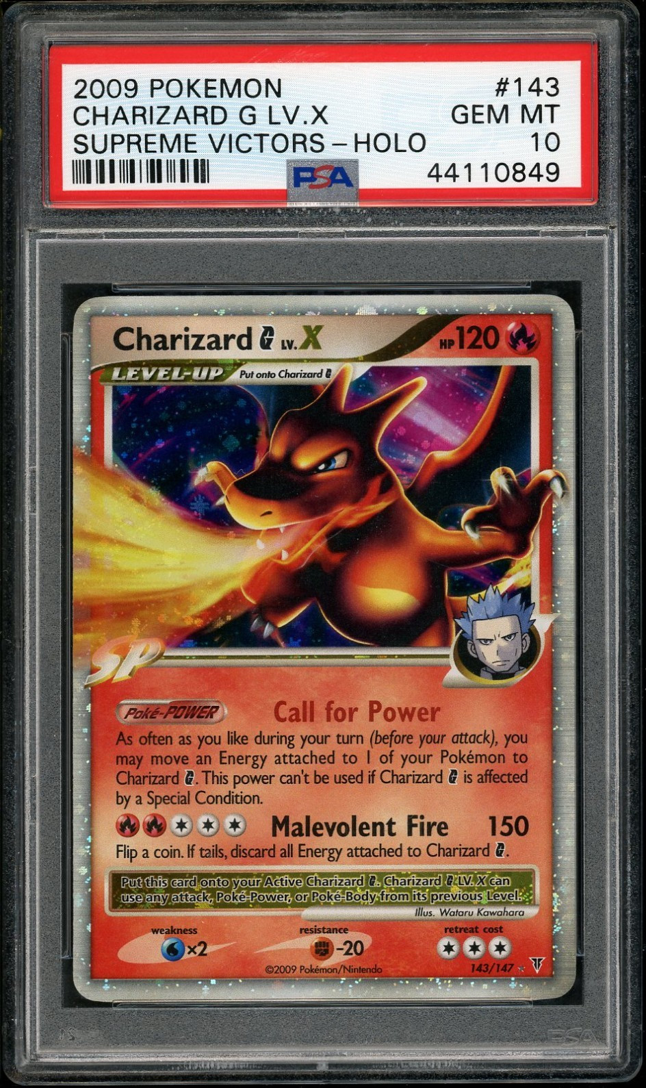 2009 POKEMON CHARIZARD G LV.X-HOLO PLATINUM SUPREME VICTORS #143 PSA 10