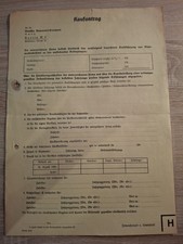 Kaufantrag 1943 Wehrmachtsfahrzeuge original absolute Rarit&auml;t!