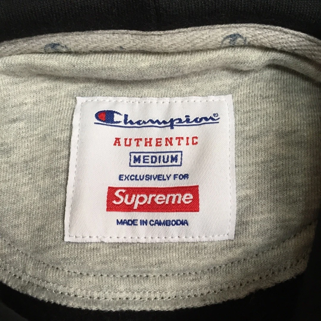 Felpa con cappuccio Supreme Champion Label pullover felpa con cappuccio uomo M usata NE51 0