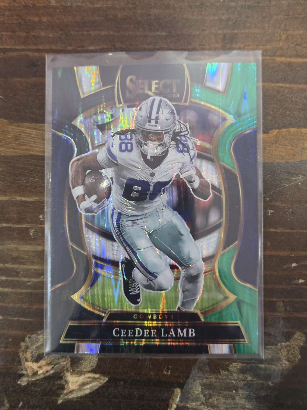 2025 Panini Select #98 CeeDee Lamb Black and Green Prizm Shock