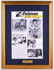 LEROY NEIMAN FIRMATO SYLVESTOR STALLONE ROCKY COPERTINA NY TIMES STAMPA GIORNALE + JSA