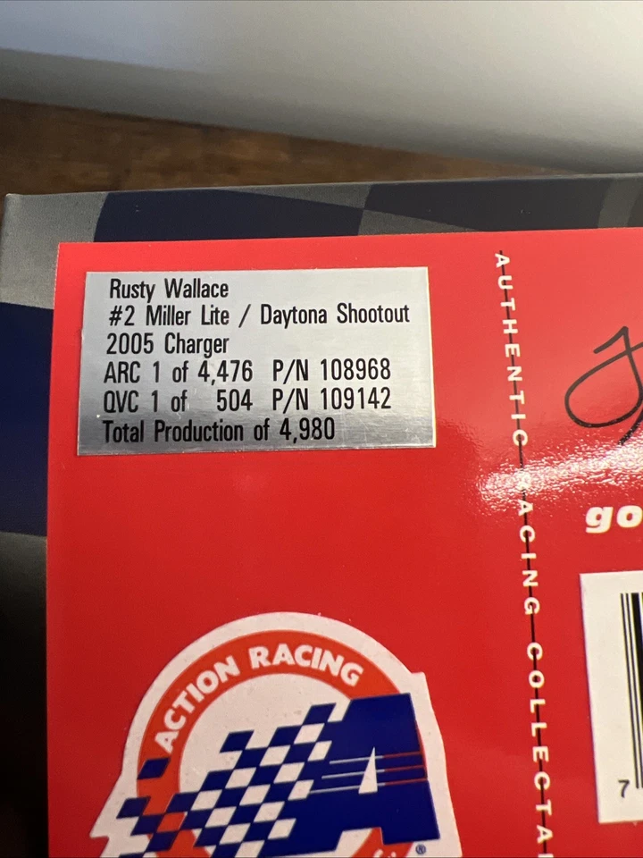 🔥Rusty Wallace #2 Miller Lite 2005 Daytona Shootout 1:24 sin usar, en caja 1 de 4980 Foto 4 de 4