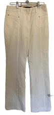 WOMEN'S KINLOCH ANDERSON Ivory PANTS size 36  SCOTLAND Lined Designer. C22