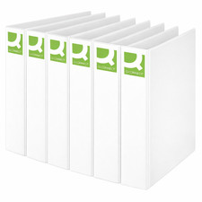 A4 Ring Binder File Presentation Folder White 50mm 4D Ring  Pack of 6