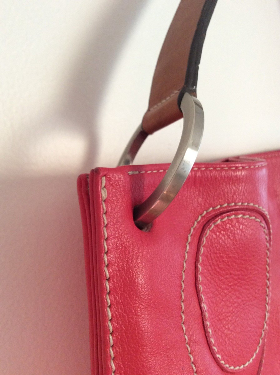 Luis Esteve Red Leather Shoulder Bag View 3