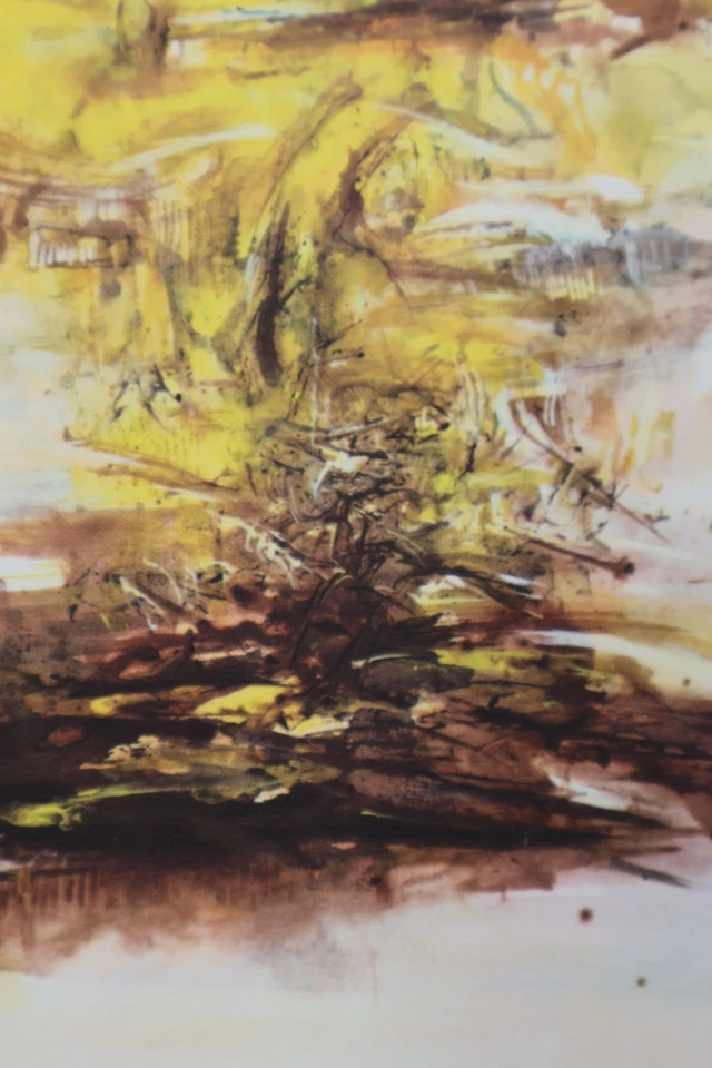 Zao Wou-Ki: El otoño, grabado firmado, 1966 #arte chino Foto 4 de 4