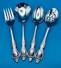 4 FOUR Oneida Brahms Serving Pieces Hostess Stainless Flatware Community