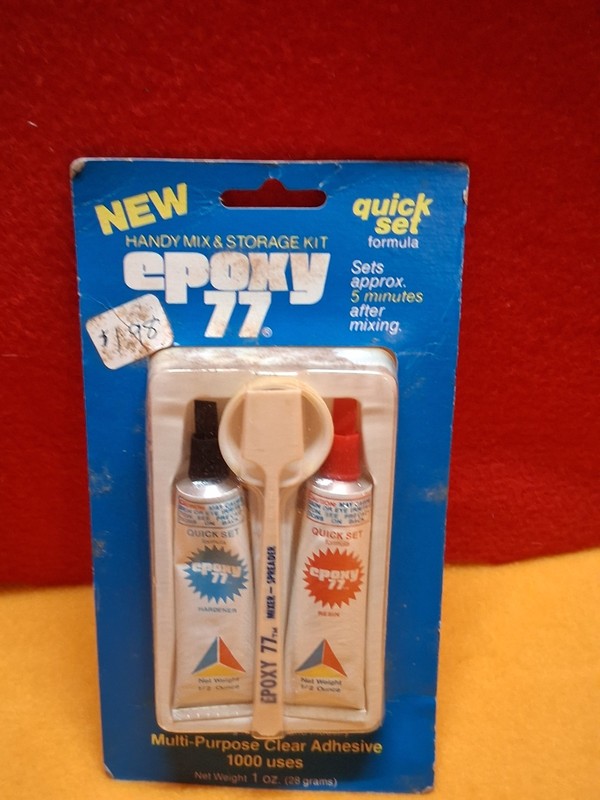 Vintage Epoxy 77 Multi Purpose Adhesive Hardware Store Old Stock 