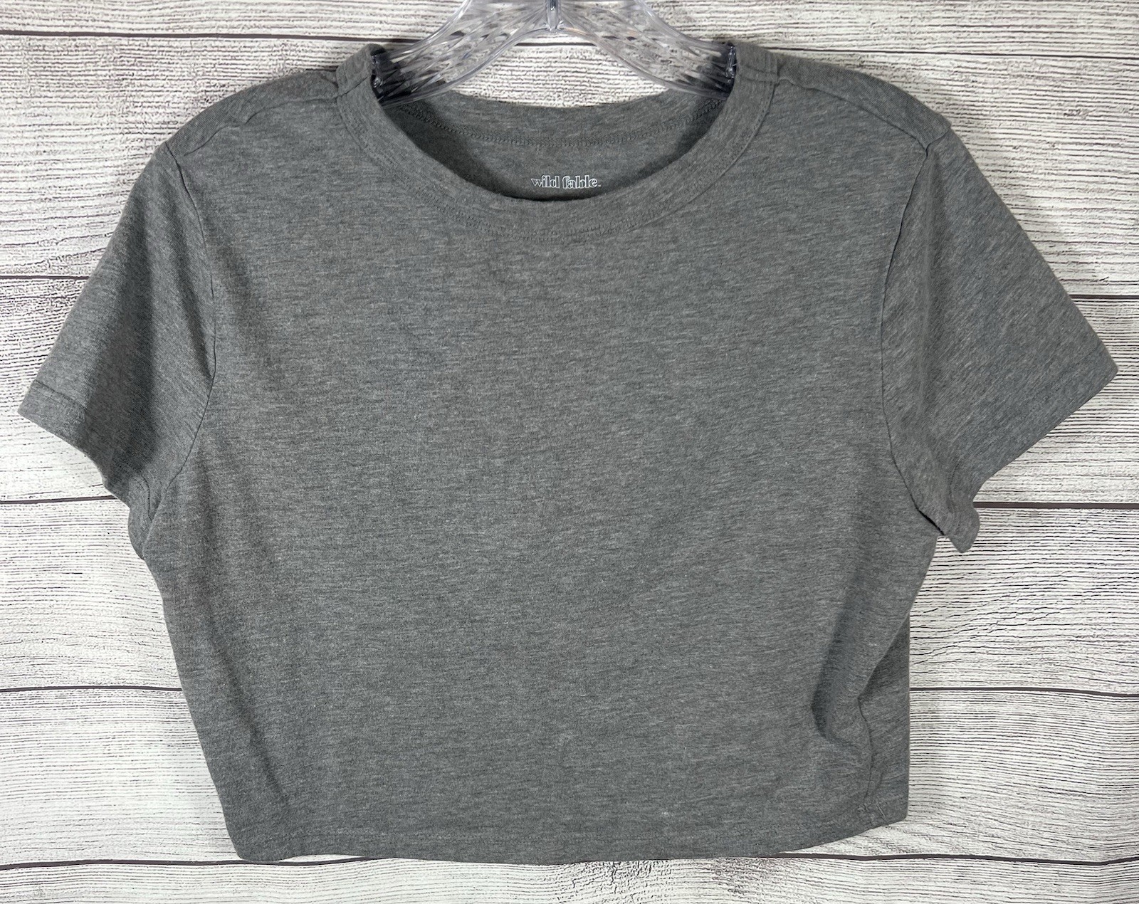 Wild Fable Women’s Gray Cropped T Shirt XL Casual Basic Short Sleeve Top