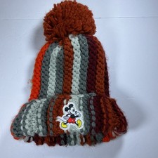 Mickey Mouse Unisex Kids Beanie Knit Hat Fall/Winter Disney, Preowned VG Conditi