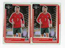 2025-26 Donruss FIFA Cristiano Ronaldo Optic Holo Silver Prizm 2 Card Lot