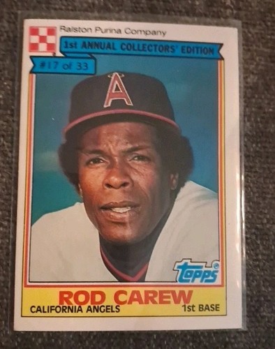 Rod Carew #17 1984 Ralston Purina card