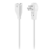 Insignia- 816 AWG Indoor Extension Power Cord with Rotating Plug - White
