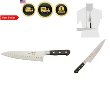 Chef's Knife 8 Inch Hollow Edge Kitchen Knife Stainless Steel Wood Handle