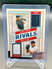 2019 Panini Leather & Lumber Rivals MIGUEL CABRERA ROGER CLEMENS PATCH 50/199