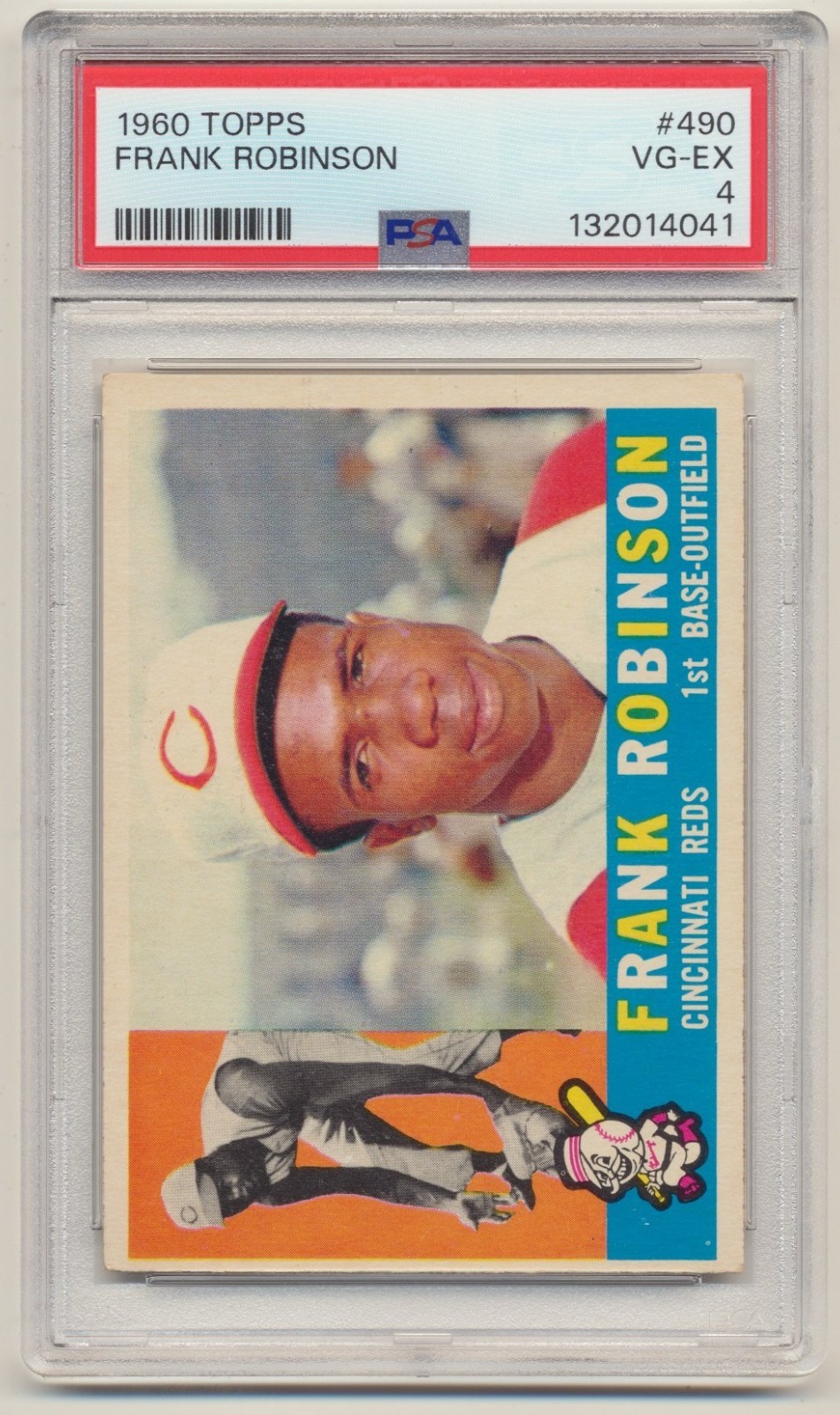 Frank Robinson 1960 Topps Card, # 490, PSA VG-EX 4 , Cincinnati Reds