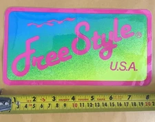 1980’s Free Style U.S.A Neon 8” Sticker 