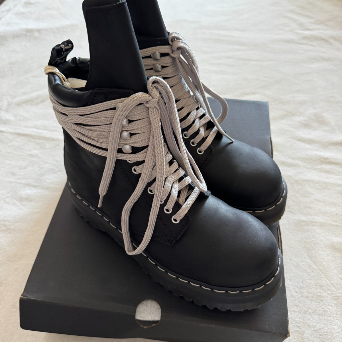 Rick Owens Dr Martens 1460 DRKSHDW Quad Sole Steel Toe Boot 