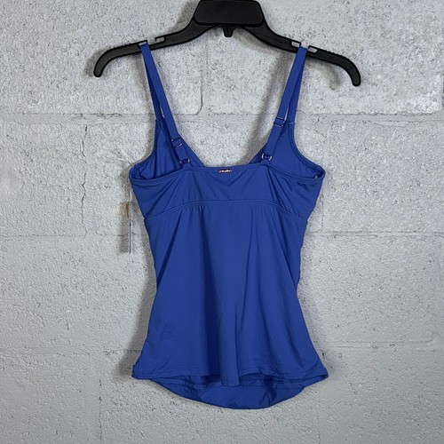 Camiseta tankini Anne Cole para mujer con aros acanalados periwinkle 32DD/34D $74 - Imagen 10 de 10