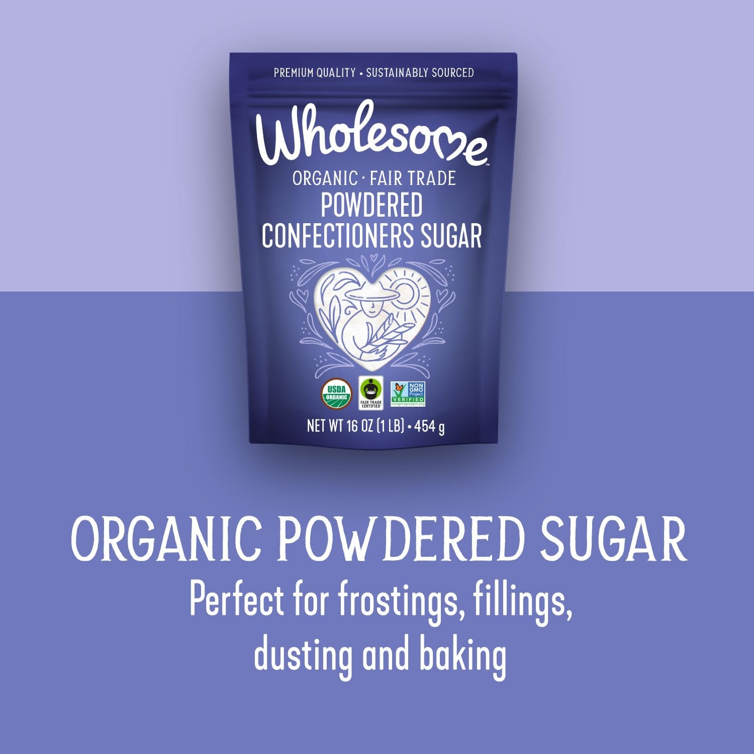 Wholesome Sweeteners 16-Ounce Organic Powdered 1 Pound (Pack of 1) 