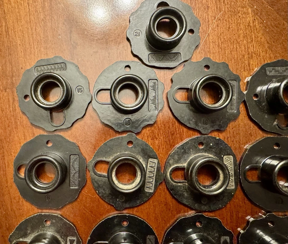 Juego de 13 discos de costura vintage de levas para cantante 403 401 Foto 4 de 4