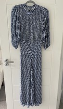 Gallery Blue Floral Maxi Dress UK 8 Eur 36