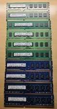 Samsung, SK Hynix, Micron PC3-12800 4 GB PC3-12800 DDR3 RAM - Lot Of 10 Sticks