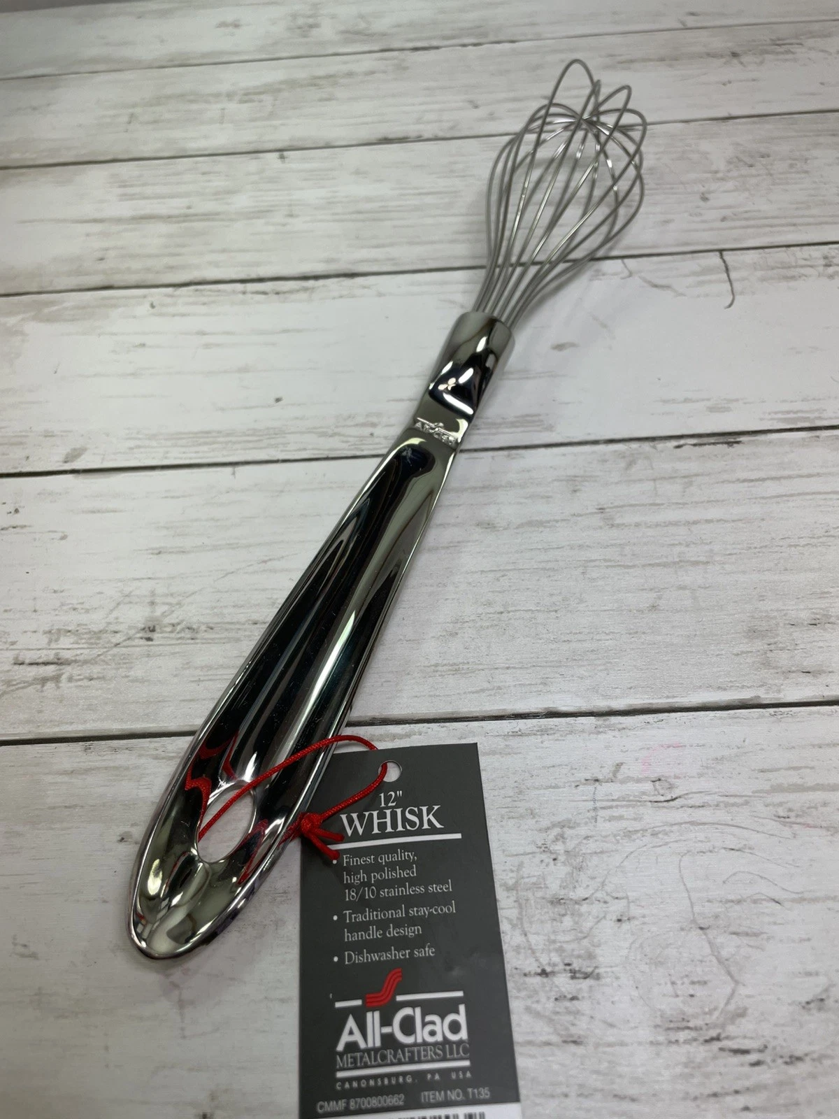 All-Clad Stainless Steel 12" Whisk, Silver, NEW
Opens in a new window or tab
