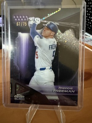 2026 Topps Chrome Black #5 Freddie Freeman Purple Mini Diamond #/75