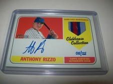 2018 TOPPS HERITAGE ANTHONY RIZZO JERSEY PATCH AUTO SIGNED #D/25 CHICAGO CUBS