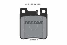 TEXTAR Bremsbelagsatz Scheibenbremse Q+ 2130501 für MERCEDES W140 W124 W220 W202 TEXTAR Bremsbelagsatz Scheibenbremse Q+ 2130501 für MERCEDES W140 W124 W220 W202