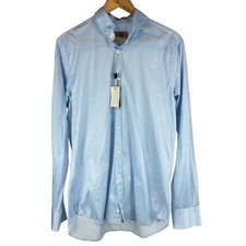 Canali 1934 NWT Modern Fit Light Blue 100 Cotton Dress Shirt Men's Size L
