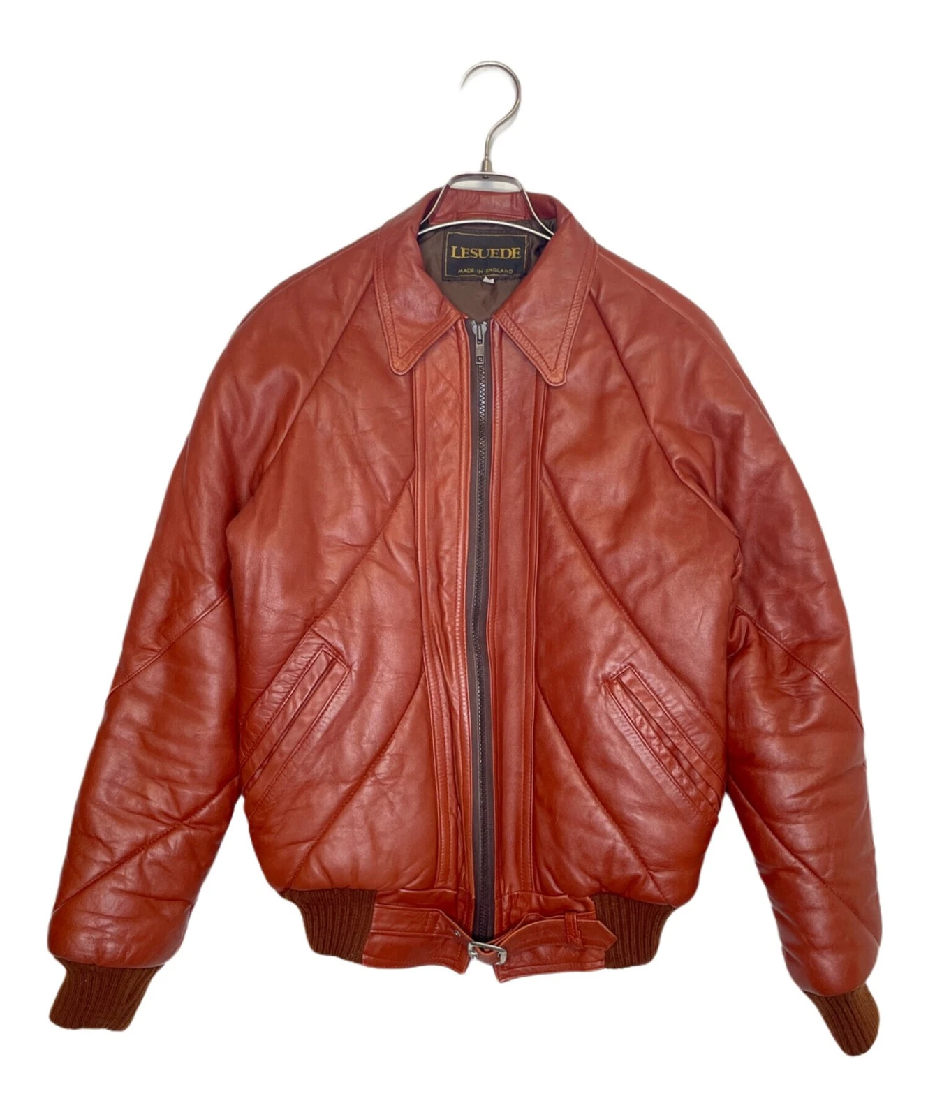 LESUEDE Suede Leather Jacket Genuine Leather Men's Size 38/97cm Brown - product detail image 1