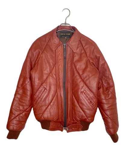 LESUEDE Suede Leather Jacket Genuine Leather Men's Size 38/97cm Brown - product listing photo