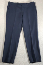 Ted Baker London Jefferson Men's Dress Pants Navy Blue 100 Wool Lined 34Rx30