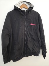 Vtg Snap On Jacket Cotton Lined Windbreaker Hooded Work Full Zip Men's L Nice