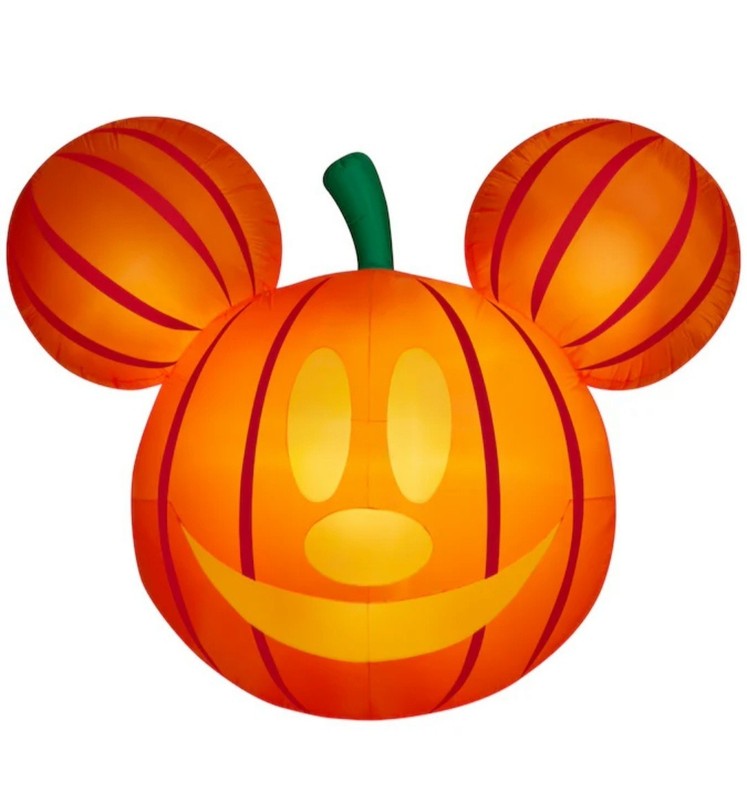 Disney Gemmy Mickey Mouse Pumpkin Halloween Airblown Inflatable 9ft