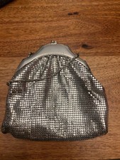 Vintage 1950 Whiting Davis Silver Metal Mesh Evening Bag