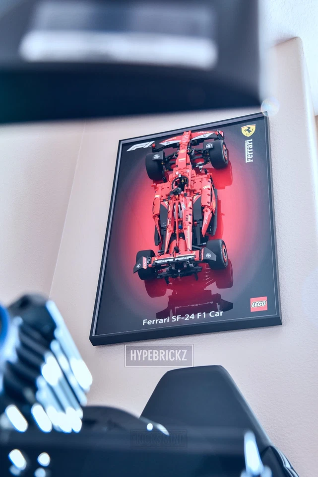 Aluminum Display Wall Frame for LEGO® Technic Ferrari SF-24 F1 Car ( #42207) - Image 4 of 4