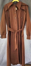 Vintage 1960s Mod Maid Long Western Trench Coat  Womens Size 13/14