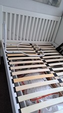 Dunelm Lynton Double White Wooden Bed Frame In Good Condition Collection Only