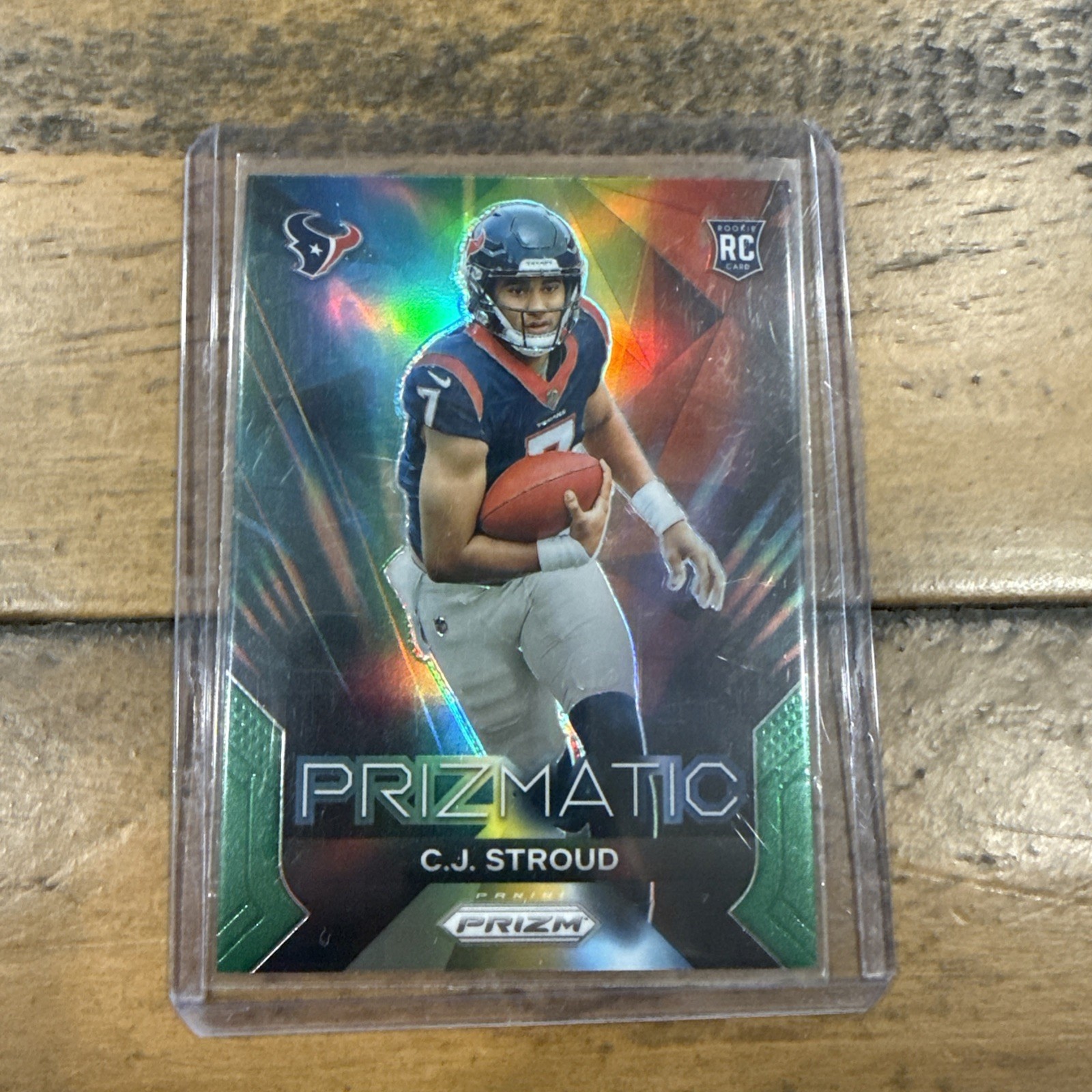 2023 Panini Prizm C.J. Stroud Prizmatic Green Prizm Rookie RC Houston Texans